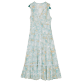 Mujer Autros Estampado - Vestido largo con estampado Hidden Fishes para mujer - Vilebrequin x Poupette St Barth, Blanco vista frontal
