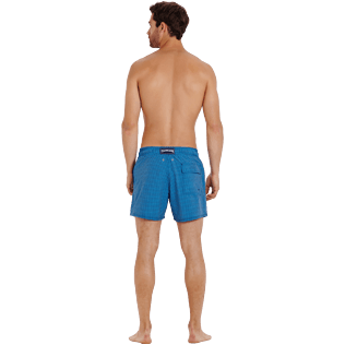 Hombre Clásico stretch Gráfico - Bañador elástico con estampado Carreaux para hombre, Swimming pool backworn Hombre Clásico stretch Gráfico - Bañador elástico con estampado Carreaux para hombre, Swimming pool backworn