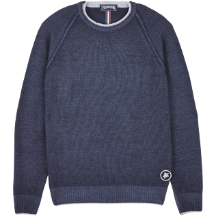 Men Others Solid - Men Wool Crewneck, Navy front Men Others Solid - Men Wool Crewneck, Navy front
