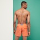 Men Stretch classic Solid - Men Stretch Swimwear Micro Ronde des Tortues, Guava back worn view