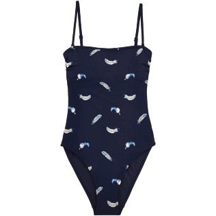 Donna Intero Ricamato - Costume intero ricamato Blue Breath, Blu marine front Donna Intero Ricamato - Costume intero ricamato Blue Breath, Blu marine front