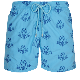Men Classic Embroidered - Men Swim Trunks Embroidered Pranayama - Limited Edition, Jaipuy front view