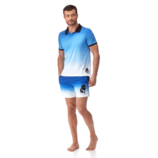 Homme AUTRES Imprimé - Polo en piqué de coton Karl Lagerfeld, Ocean frontworn Homme AUTRES Imprimé - Polo en piqué de coton Karl Lagerfeld, Ocean frontworn