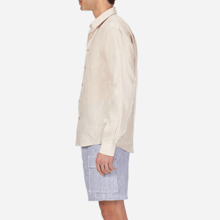 Uomo Altri Unita - Camicia uomo in lino tinta unita, Gesso supp3 Uomo Altri Unita - Camicia uomo in lino tinta unita, Gesso supp3