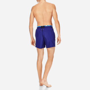 Men Classic / Moorea Solid - Men Lightweight and Packable Swimtrunks Solid and Splash, Neptune blue backworn Men Classic / Moorea Solid - Men Lightweight and Packable Swimtrunks Solid and Splash, Neptune blue backworn
