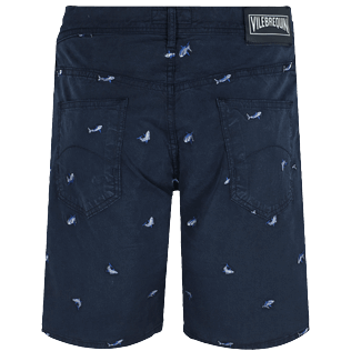 Men Others Printed - Men embroidered Bermuda Shorts 2009 Les Requins, Navy back view