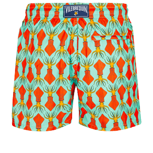 Men Ultra-light classique Printed - Men Swim Trunks Ultra-light and packable 2008 Graphic Squids , Lagoon back view