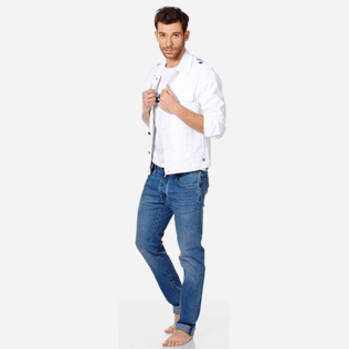 Hombre Autros Liso - Vaqueros rectos con cinco bolsillos para hombre, Light denim w3 supp2 Hombre Autros Liso - Vaqueros rectos con cinco bolsillos para hombre, Light denim w3 supp2