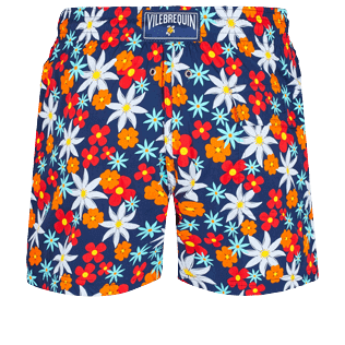 Tydo Flowers Pattern Mens Beach Shorts Classic Swim Trunks Surf Board Pants With Pockets For Men 