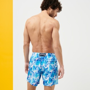 Men Swimwear Ultra-light and packable Paradise Vintage Purple blue back worn view