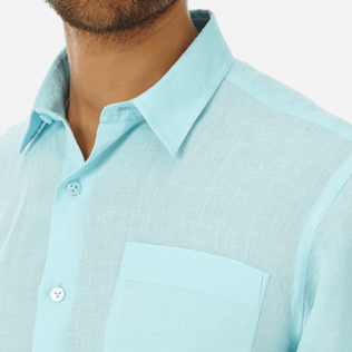 Men Others Solid - Men Linen Shirt Solid, Aquamarine supp1 Men Others Solid - Men Linen Shirt Solid, Aquamarine supp1