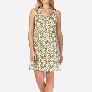 Women Others Printed - Women Cowl neck Linen Jersey Dress Bamboo Song, Peony supp1 Women Others Printed - Women Cowl neck Linen Jersey Dress Bamboo Song, Peony supp1