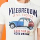 Herren Andere Bedruckt - Fancy Vilebrequin Logo 2 Chevaux French Flag T-Shirt für Herren, Off white Details Ansicht 1