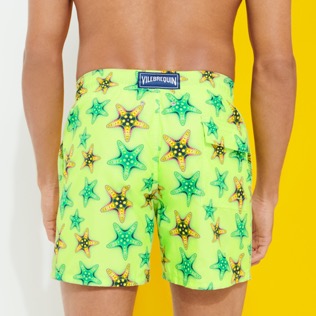 Men Others Printed - Men Swim Shorts Starfish Candy, Coriander back worn view