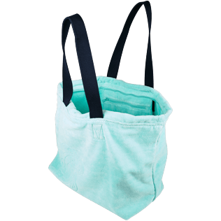 Hombre Autros Liso - Bolsa de playa grande en tejido terry con estampado jacquard liso, Laguna supp1 Hombre Autros Liso - Bolsa de playa grande en tejido terry con estampado jacquard liso, Laguna supp1