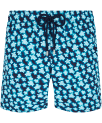 Men Others Printed - Men Swim Trunks Blurred Turtles, Navy front view