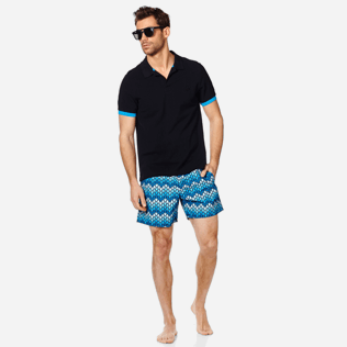 Homme AUTRES Uni - Polo en Coton Homme Uni, Noir supp2 Homme AUTRES Uni - Polo en Coton Homme Uni, Noir supp2