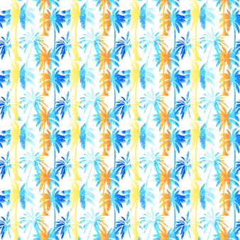 Costume intero bambina Palms & Stripes - Vilebrequin x The Beach Boys, Bianco stampe