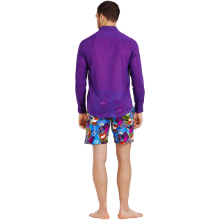 Andere Uni - Unisex Solid Hemd aus Baumwollschleier, Pflaume backworn Andere Uni - Unisex Solid Hemd aus Baumwollschleier, Pflaume backworn