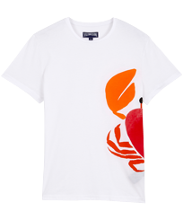 Andere Bedruckt - St Valentin 2020 Unisex-T-Shirt aus Baumwolle- Vilebrequin x Giriat, Weiss Vorderansicht