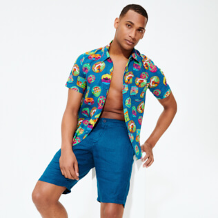 Men Others Solid - Men Linen Bermuda Shorts, Goa supp2 Men Others Solid - Men Linen Bermuda Shorts, Goa supp2