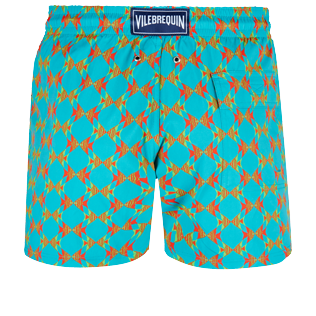 Men Stretch classic Printed - Men Stretch Swimwear Fishes in Love, Light azure back Men Stretch classic Printed - Men Stretch Swimwear Fishes in Love, Light azure back