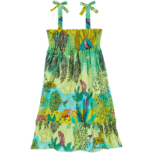 Mädchen Andere Bedruckt - Jungle Rousseau Kleid aus Baumwolle für Mädchen, Ginger Rückansicht