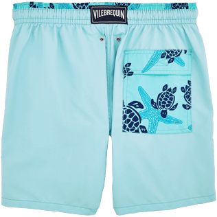 Hombres Corte Clásico Liso - Bañador con estampado bicolor Starlettes et Turtles, Laguna back Hombres Corte Clásico Liso - Bañador con estampado bicolor Starlettes et Turtles, Laguna back