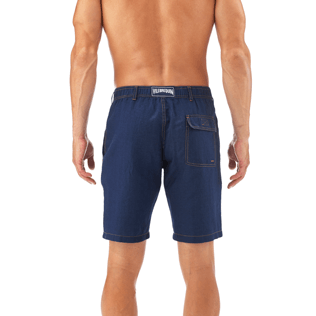 Hombre Bermudas Liso - Bermudas rectas color añil, Indigo supp3 Hombre Bermudas Liso - Bermudas rectas color añil, Indigo supp3