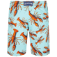 Men Others Printed - Men Stretch Long Swim Shorts Lobster, Lagoon back view