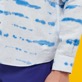 Herren Andere Bedruckt - Rayures Tie & Dye Leinenhemd für Herren, Himmelblau Details Ansicht 4