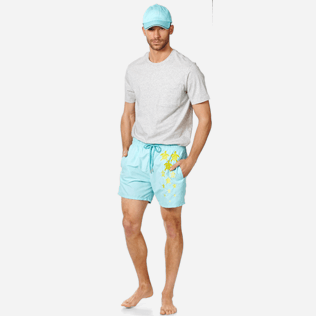 Hombre Clásico Bordado - Bañador con bordado Infinite Turtles para hombre, Acqua supp2 Hombre Clásico Bordado - Bañador con bordado Infinite Turtles para hombre, Acqua supp2
