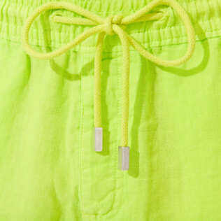 Men Others Solid - Men Linen Bermuda Shorts cargo pockets, Lemongrass supp1 Men Others Solid - Men Linen Bermuda Shorts cargo pockets, Lemongrass supp1