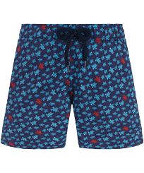 Boys Swimwear Stretch Micro Ronde Des Tortues Tricolore Navy front view