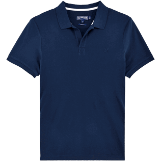 Men Others Solid - Men Cotton Pique Polo Shirt Solid, Navy front Men Others Solid - Men Cotton Pique Polo Shirt Solid, Navy front