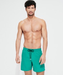 男款 Classic 纯色 - 男士纯色泳裤, Linden 正面穿戴视图