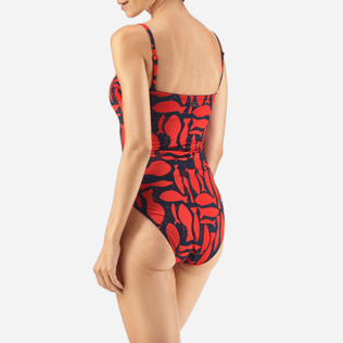 Women One piece Printed - Silex Fishes One piece, Poppy red supp1 Women One piece Printed - Silex Fishes One piece, Poppy red supp1