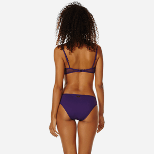 Women Classic brief Solid - Women midi brief bikini Bottom Solid Net, Reddish purple backworn Women Classic brief Solid - Women midi brief bikini Bottom Solid Net, Reddish purple backworn