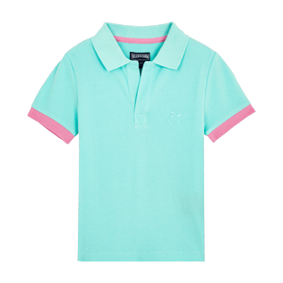 Boys Others Solid - Cotton Boys Polo Shirt Solid, Acqua front Boys Others Solid - Cotton Boys Polo Shirt Solid, Acqua front