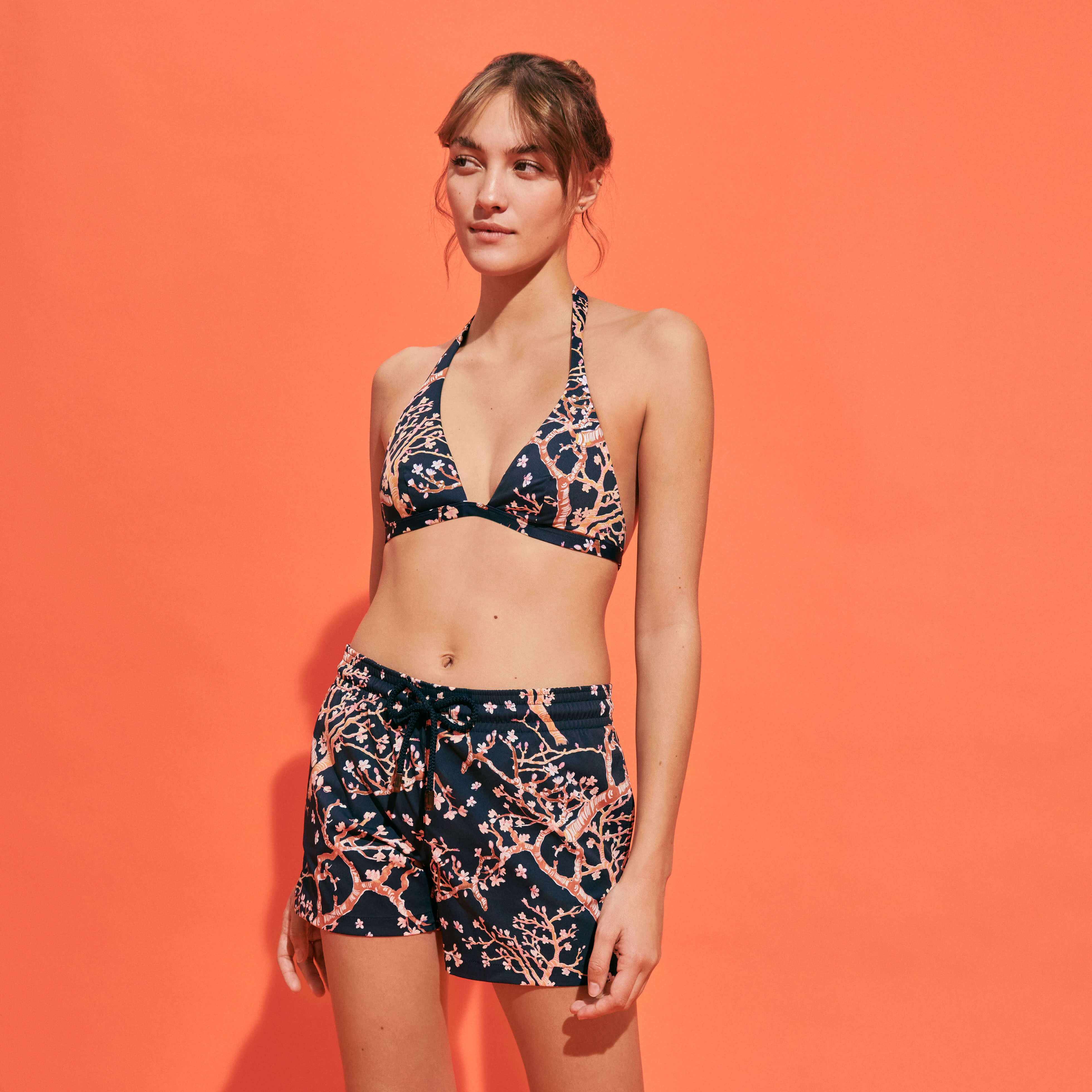 Women Swim Short Sweet Blossom