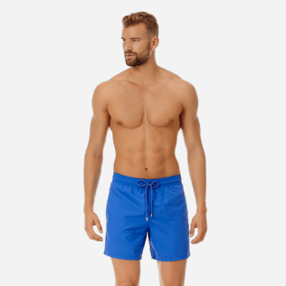 Men Classic Solid - Men Swimwear Solid, Sea blue frontworn Men Classic Solid - Men Swimwear Solid, Sea blue frontworn
