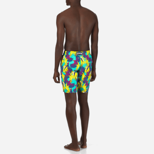 Men Long Printed - Men Long Swimtrunks Birds of Paradise, Veronese green backworn Men Long Printed - Men Long Swimtrunks Birds of Paradise, Veronese green backworn