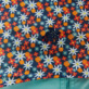 AUTRES Imprimé - Chemise légère en voile de coton unisexe 1977 Spring Flowers, Bleu marine vue de détail 1