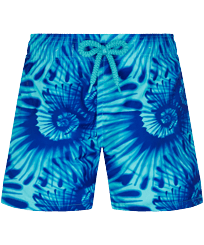 Boys Swim Trunks Nautilius Tie & Dye Azure front view