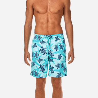 Men Long classic Printed - Starlettes & Turtles Long Cut Swim shorts, Lagoon supp1 Men Long classic Printed - Starlettes & Turtles Long Cut Swim shorts, Lagoon supp1