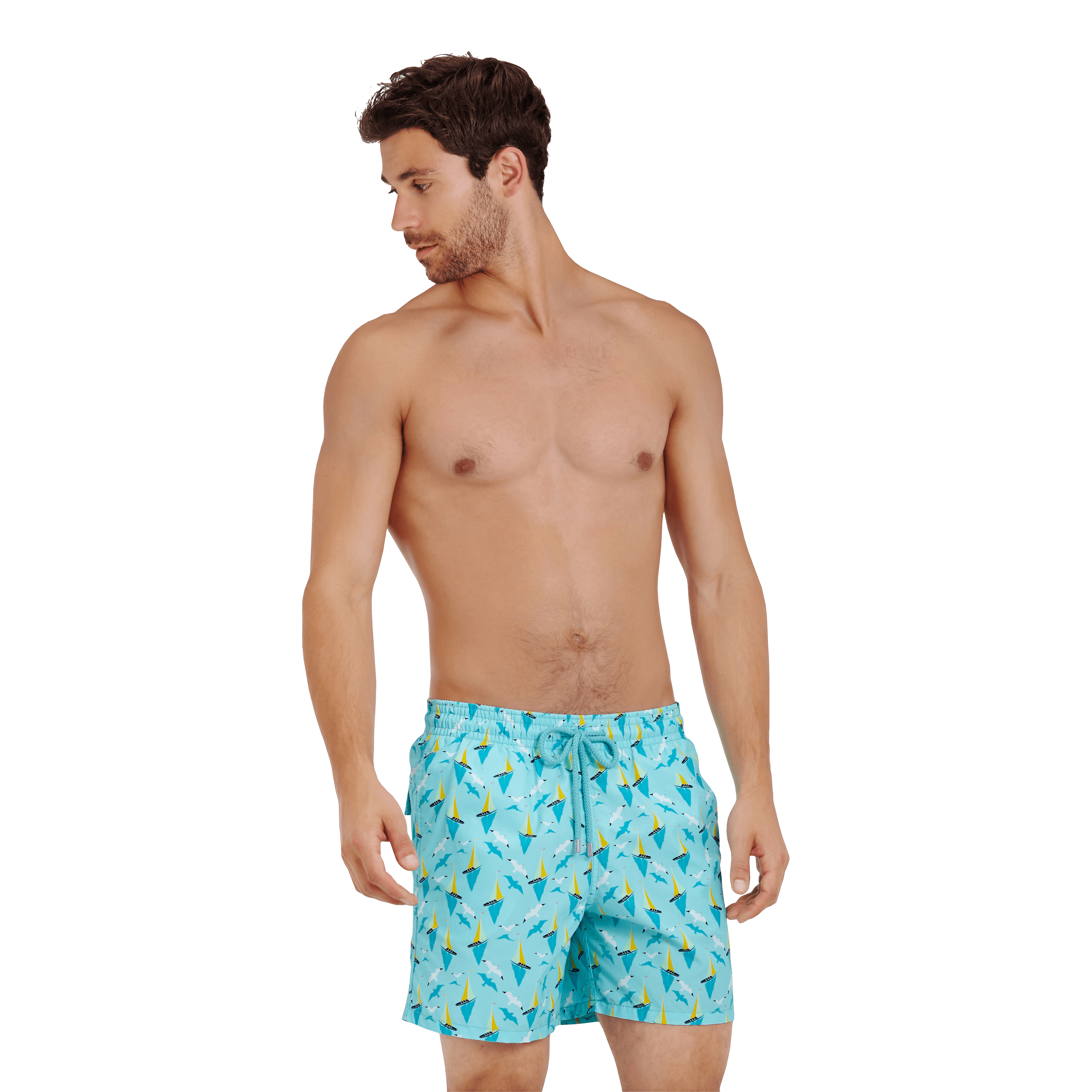 Click to view more detailed imagery on our partner's website Vilebrequin Men Swimwear Bateaux Sur L'Eau In Blue