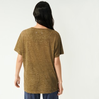 Photo de Homme AUTRES Uni - T-Shirt Col rond en Jersey de Lin unisexe, Poivre chine vue de détail 4 Photo de Homme AUTRES Uni - T-Shirt Col rond en Jersey de Lin unisexe, Poivre chine vue de détail 4