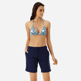 Femme AUTRES Uni - Shorty Long en Matière maillot de bain Femme Uni, Bleu marine frontworn Femme AUTRES Uni - Shorty Long en Matière maillot de bain Femme Uni, Bleu marine frontworn