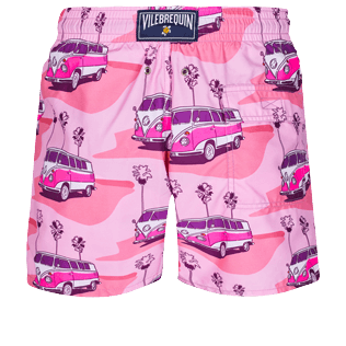 Picture of Men Classic Printed - Men Swimwear 1992 On The Road, Pink litchi back view Picture of Men Classic Printed - Men Swimwear 1992 On The Road, Pink litchi back view