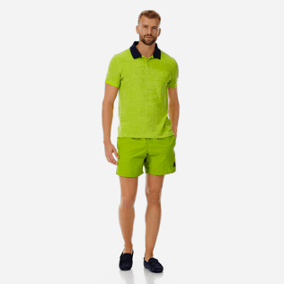 Men Others Solid - Men Terry Cloth Polo Shirt Solid Contrasted, Cactus supp2 Men Others Solid - Men Terry Cloth Polo Shirt Solid Contrasted, Cactus supp2